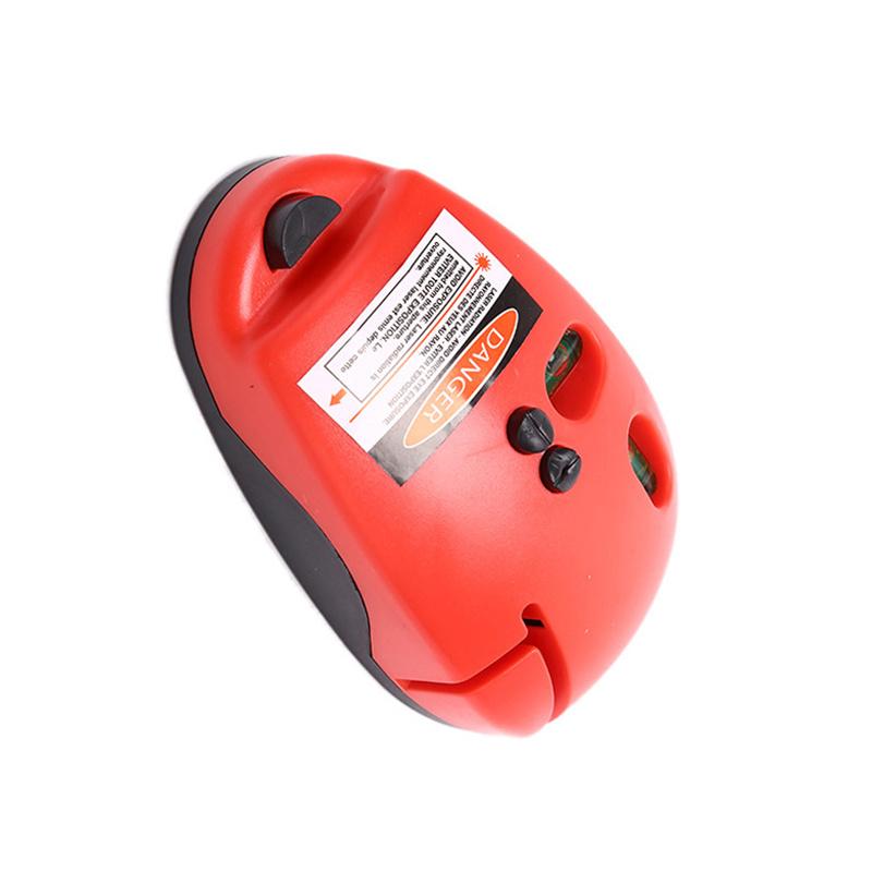Mini Portable Vertical Level Laser Laser Spirit Straight Level 90 Degree Mouse-Shaped Plastic Self-Leveling Diy Measuring Tool