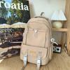 Schoolbag cute girl schoolbag new large capacity junior high school student high school student backpack drawstring letter embroidered backpack