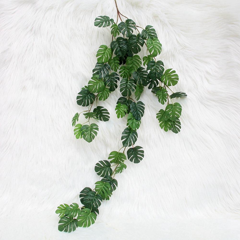 Balcony Floral Faux Plant For Wedding Home Decor Artificial Plant Hanging Rattan Turtle Leaf Vine