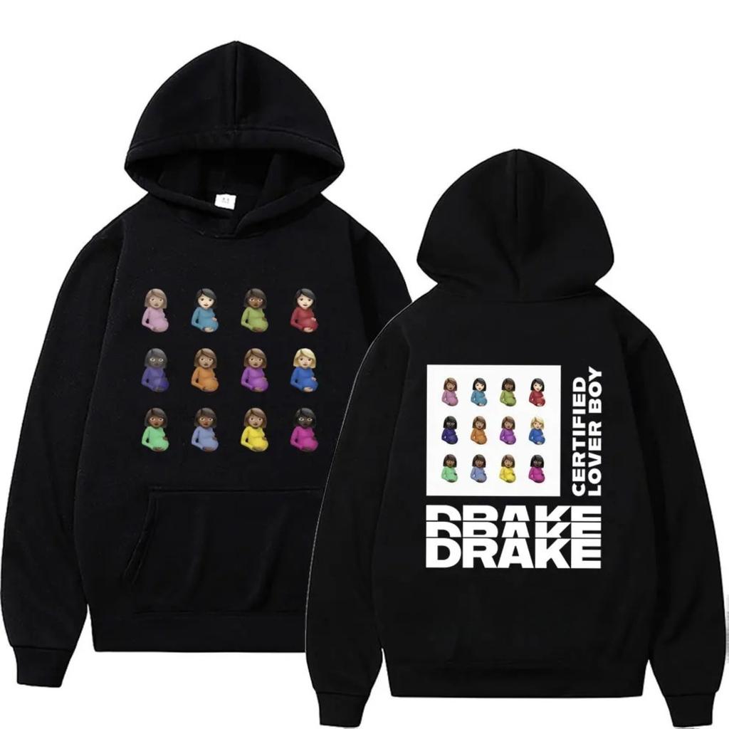 Fall/Winter  Men Casual Hoodie Album Art Print Cozy Pullover Sweatshirt Loose Fit Long Sleeve Drawstring Hood Oversize Unseix