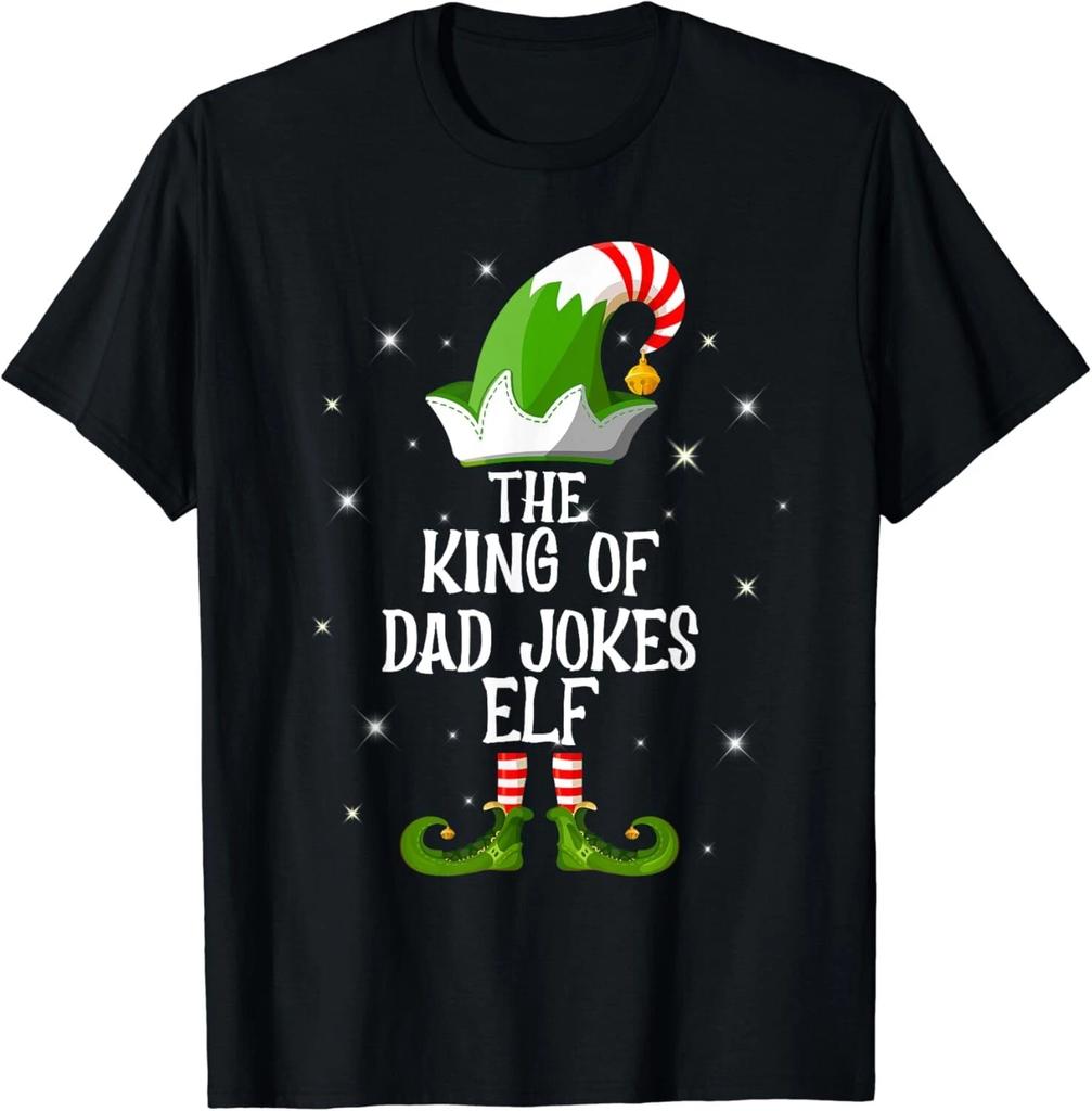 The King Of Dad Jokes Elf Family Matching Group Christmas Gift Unisex T-Shirt