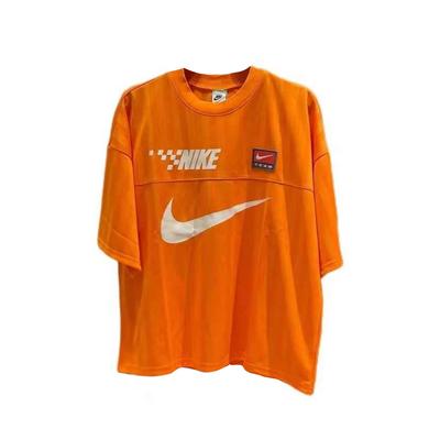 Comfortable Casual Loose Breathable Round Neck Short Sleeve T-Shirt Men Tops Orange FB7255-885
