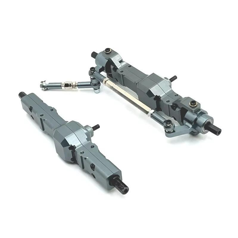 Popu For  RC Car Upgrades Parts Accessories WPL Metal Front and Rear Axle Set  WPL C14 C24 C34 C44 B14 B24 1/16