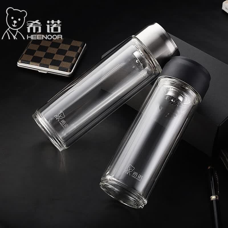 HEENOOR XN6775 Double-Layer Portable Glass Cup
