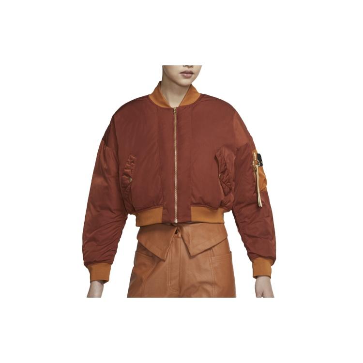 (WMNS) Air Jordan Flight Jacket Orange Brown Women s CW6449-832 XXL