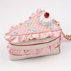 Borsa a tracolla a forma di cuore rosa chic per donna Dolce e alla moda con tracolla staccabile e chiusura a zip