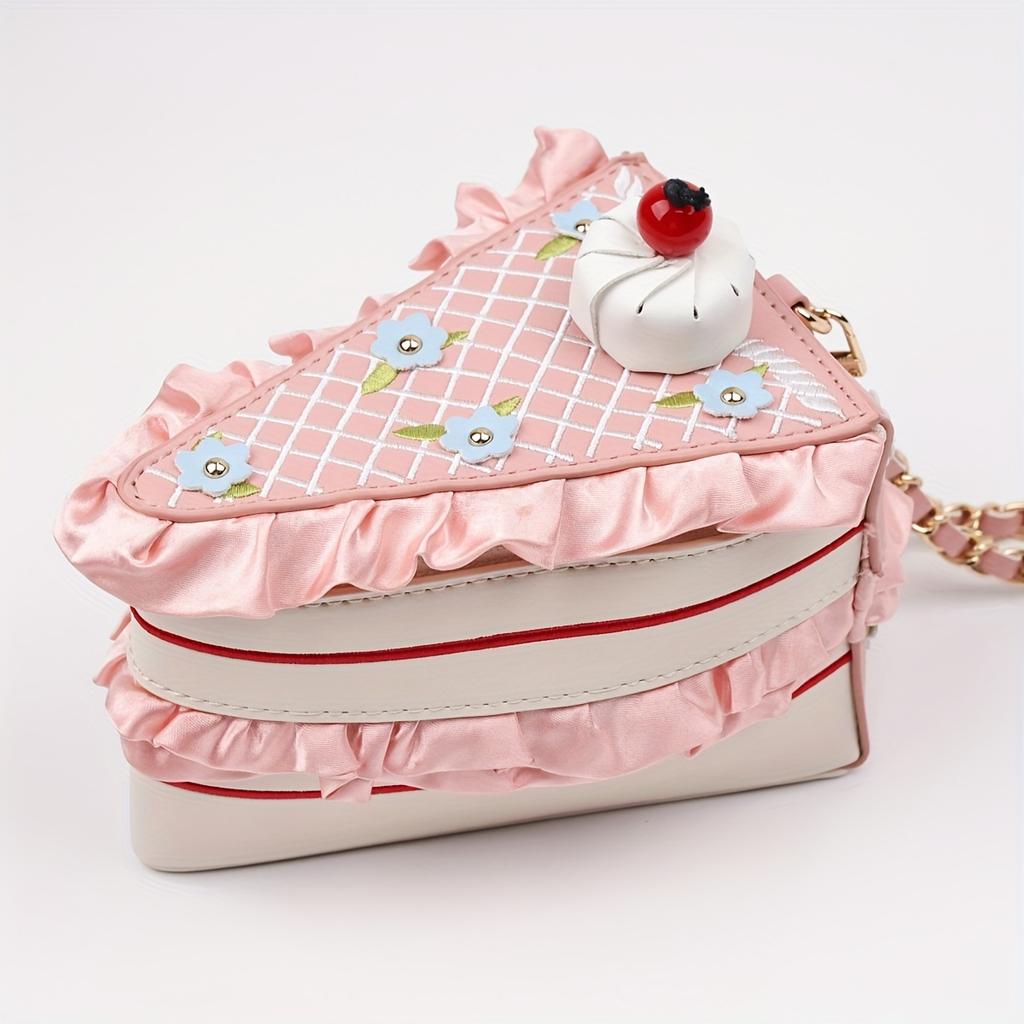 Borsa a tracolla a forma di cuore rosa chic per donna Dolce e alla moda con tracolla staccabile e chiusura a zip