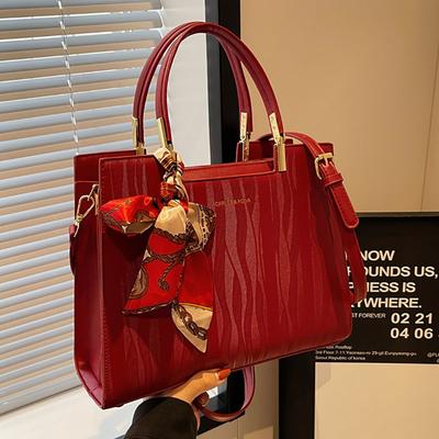 Red Bag, New Large-capacity Handbag, Shoulder Bag.