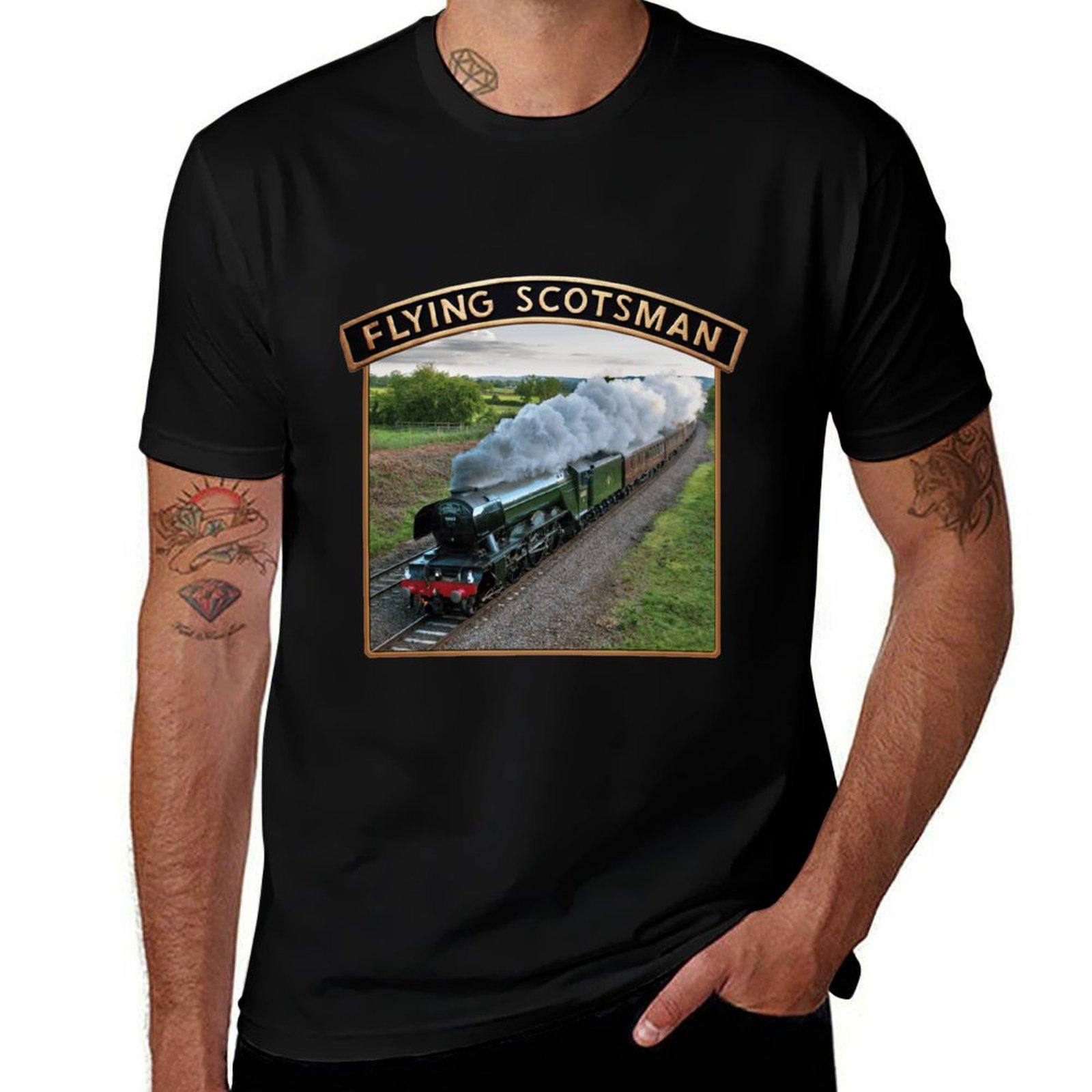 

Flying Scotsman And Nameplate T-Shirt T Shirt Personalised T Shirts Designer T Shirt Man Casual T-Shirt S разноцветный