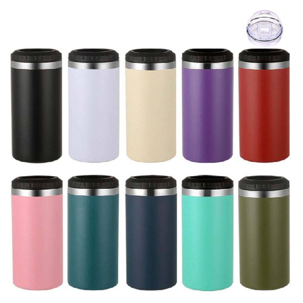 304 Stainless Steel Cola Beer Can Insulated Lids Dual Layer 16Oz Can Cooler Insulation Or Cooling High-Capacity