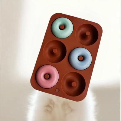 6 Löcher Silikon Donutform Bagelform Antihaft Backen Hitzebeständigkeit Form Donut Maker Form Backwerkzeug Outdoor Geschirr