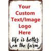 Farm Yard Decor Aluminium Plaque 20x30cm Custom 2D Flat Sign for Garden Bar Kitchen Cafe