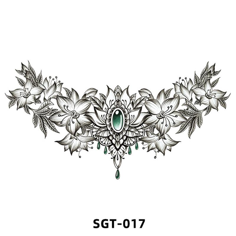 Temporäre Tattoo-Aufkleber, wasserdicht, für Körper, Schulter, Brust, Arm, Kunst, gefälschte Tattoos