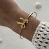 Stainless Steel Metal Exaggerated Shell Starfish Bracelet for Women Gold Color Cuff Bangle Beach Party Jewelry Gift