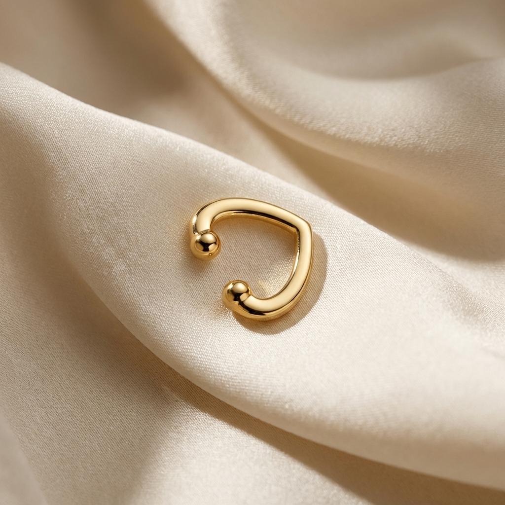 Plated 18K Gold C-Shaped Zircon No Ear Piercing Ear Clips Suit Minimalist Push Stack Ear Clips Popular Fashion Jewelry for Women