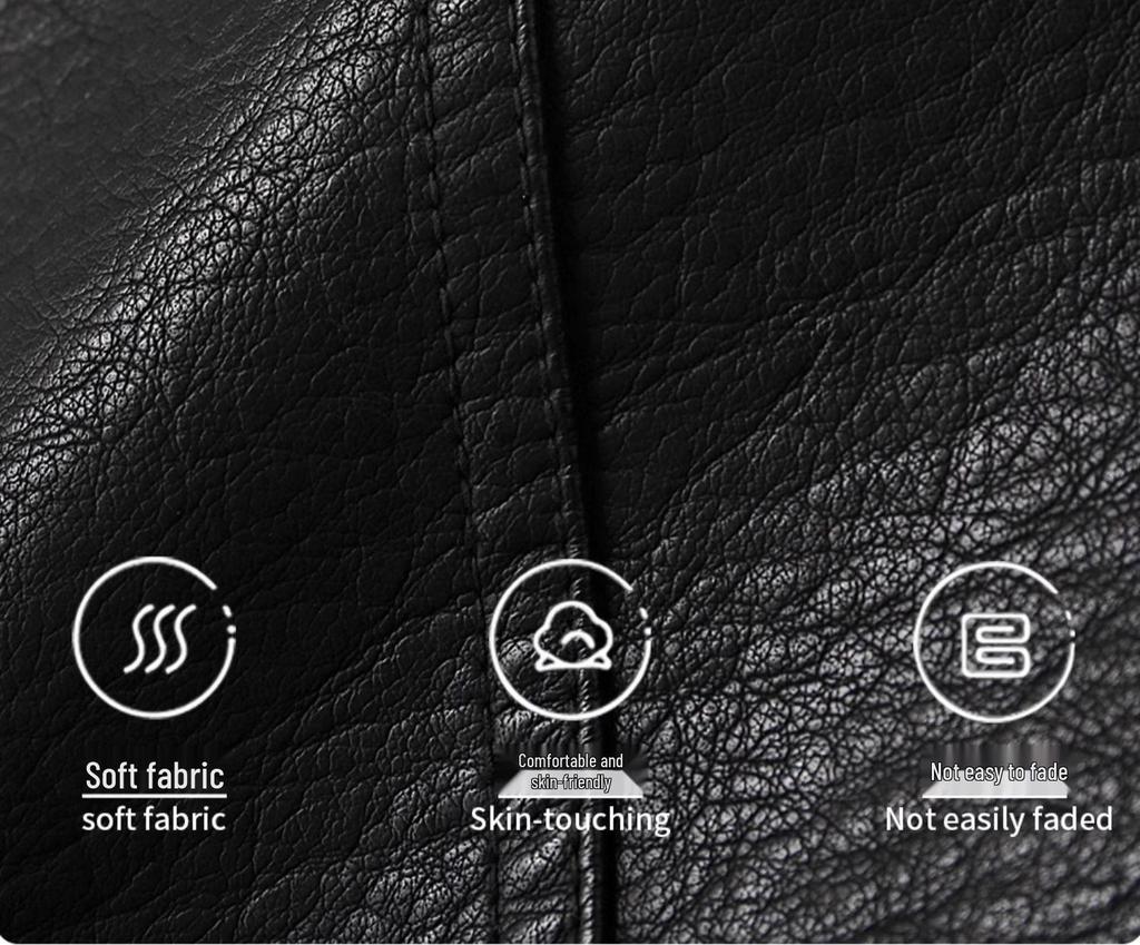 Men's Heavyweight Retro PU Leather Jacket - Autumn Trendy, Simple Loose Black Casual Workwear Outerwear