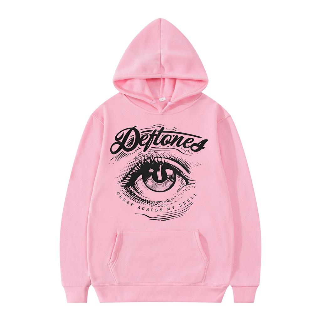 Deftones Logo, Kapuzenpullover mit Augenprint, Kapuzenpullover, Unisex, trendige Rock'n'Roll-Marke, vielseitiges Oberteil für tägliche, lässige Outdoor-Bekleidung