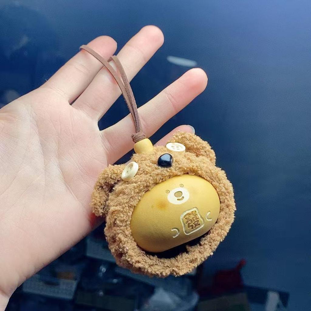 Cute Bear Headband & Gourd Charm: Versatile Bag/Pendant Car Accessory & Decompression Toy