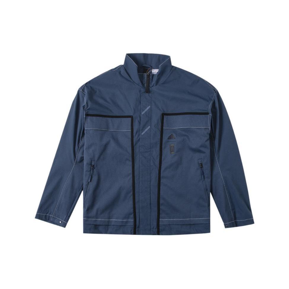 Adidas Jackets Men's Blue Stand Collar Moderate Other HM7471