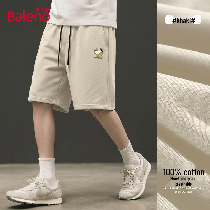 Baleno Men s 2026 Summer Cotton Drawstring Casual Shorts 3XL