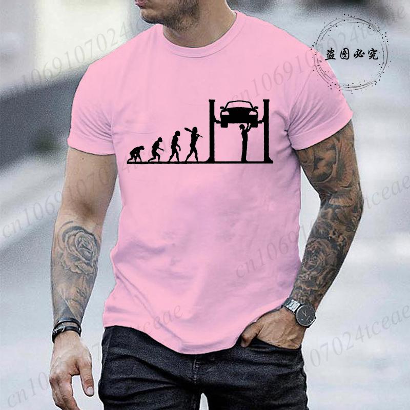 Summer Unisexs Tshirt Funny Car Mechanic Evolution Print Tshirts Unisex Loose Cool Oneck T Shirt For Unisex Short Sleeve Male Tee