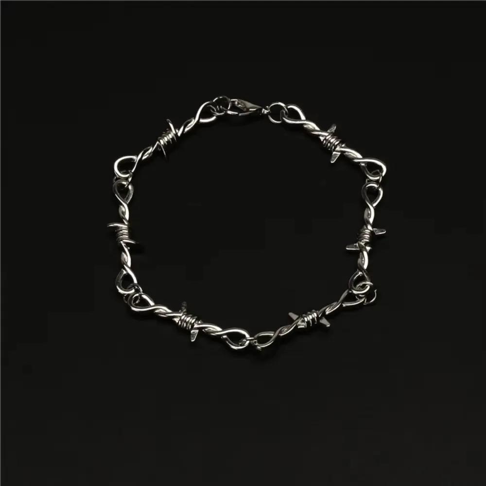 New Small Wire Brambles Bracelets On Hand For Women Men Hip-hop Zircon Gothic Punk Style Barbed Little Thorns Pulsera Gift