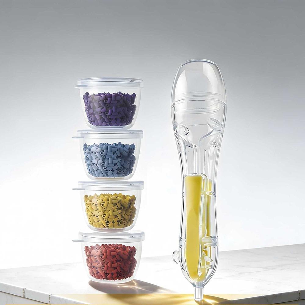 3D Pixel Puzzle Bead Positioning Pen Anti-slip Jam-Free Fuse Bead Pen Educational with Bead Containers Automatic Bead Pen