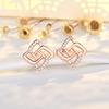2026 Jewelry Simple Niche Light Luxury Design Geometric Rhombus Diamond Earrings Internet Celebrity Temperament High Sense Earrings
