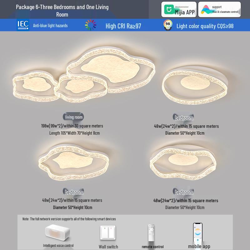 Modern Minimalist Ceiling Light Package for Living Rooms & Bedrooms