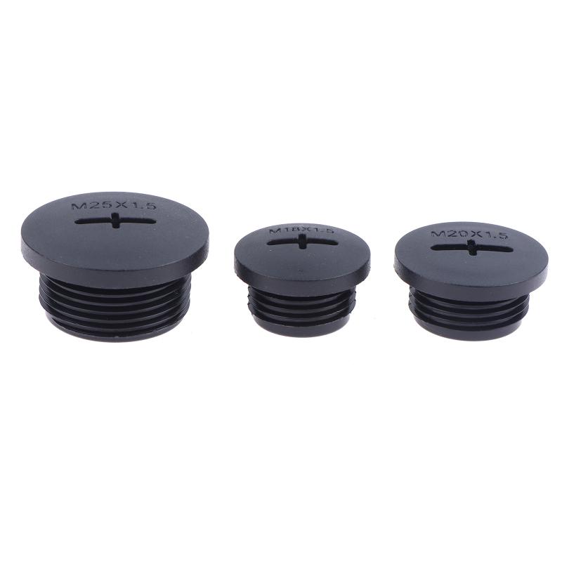 10Pcs Cross Shaped Plastic Plugs Nylon Waterproof High Quality Threaded Hole Plugs M16X1.5 M18X1.5 M20X1.5 M22X1.5 M25X1.5