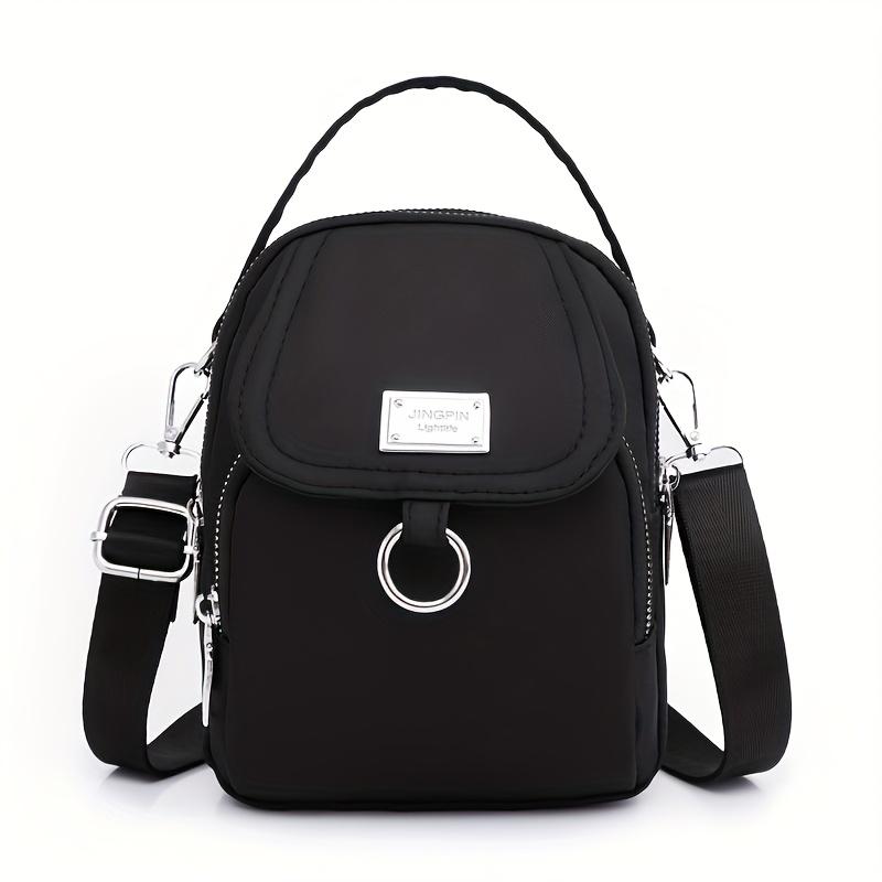 Lightweight Nylon Women s Crossbody Bag - Casual Mini Handbag with Multiple Zip Compartments Detachable Shoulder Strap 1169₽