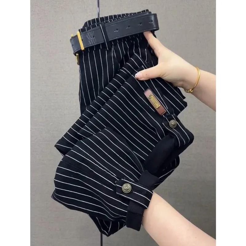 

Women Spring Autumn Pants Elastic High Waist Loose Casual Washed Harem Sportspants Female Trousers 3XL