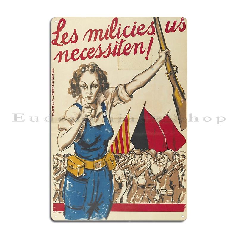 No Pasaran Spanish Revolution Civil War Metal Plaque Rusty Cinema Wall Decor Designing Cinema No Pasaran Tin Sign Poster