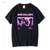 T Shirt Inhaler Band Family for Men Elijah Sleeve Hewson Boy Indie Vintage Washed Slightly Unisex Breathable Casual Stretched