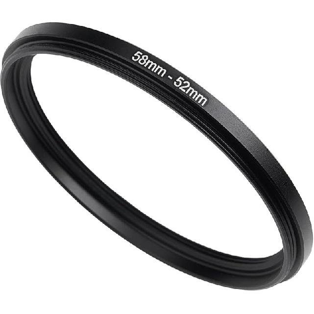 49mm To 58mm Step-Up Ring Filter Adapter for All Brands UV ND CPL Metal Ring Step-Up Rings Adapter Filter (49mm-58mm)