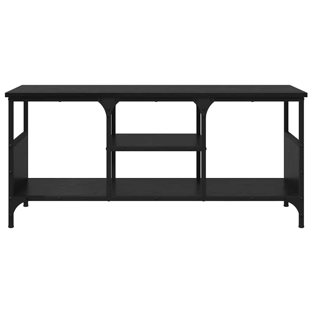 TV Stand in Black Oak Look 100 x 35 x 45 cm