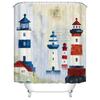 Seascape Wall Decor Portland Head Lighthouse Shower Curtain Landscape Artwork Tropical Ocean Art Curtain For Bathroom With Hooks