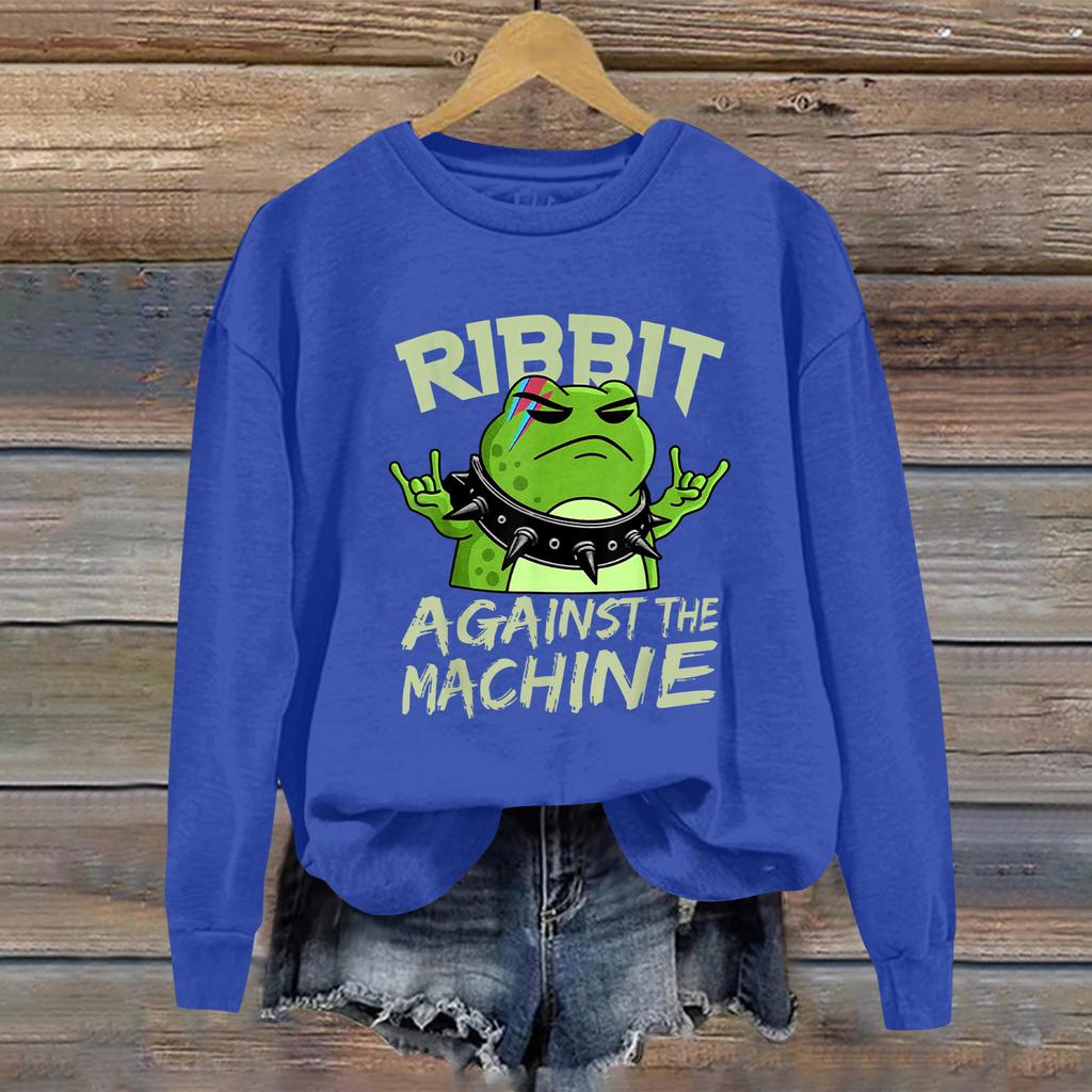 Women's Fashion Daily Versatile Casual Sweatshirts Long Sleeve Round Neck Top Sweatshirts