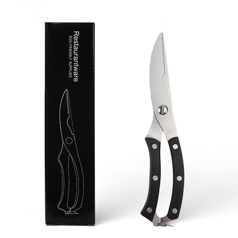 Stainless Steel Chicken Bone Scissors Sharp Kitchen Scissors with Safety Lock Kitchen Accessories