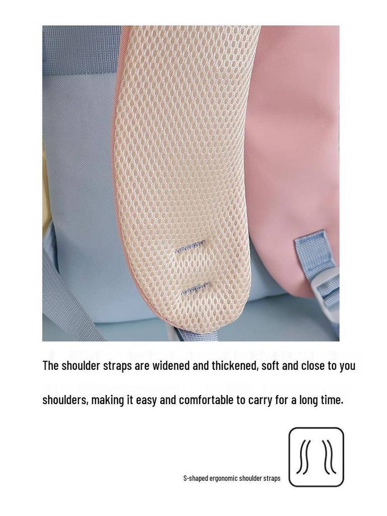 Kolorowy damski plecak szkolny Ita: Uroczy, Przestronny, Przezroczysty Plecak na Odznaki