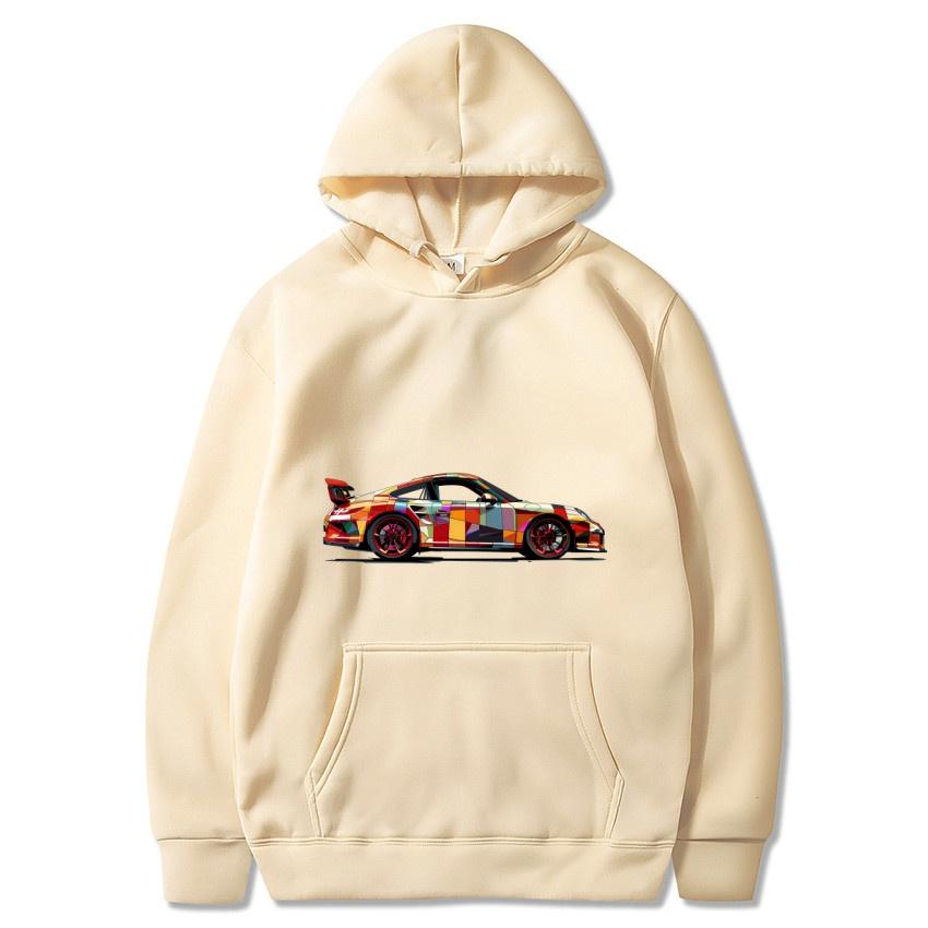 Autumn and winter sports cars, luxury cars, printed hoodies, men's and women's long sleeved streetwear, hip-hop warm hoodies