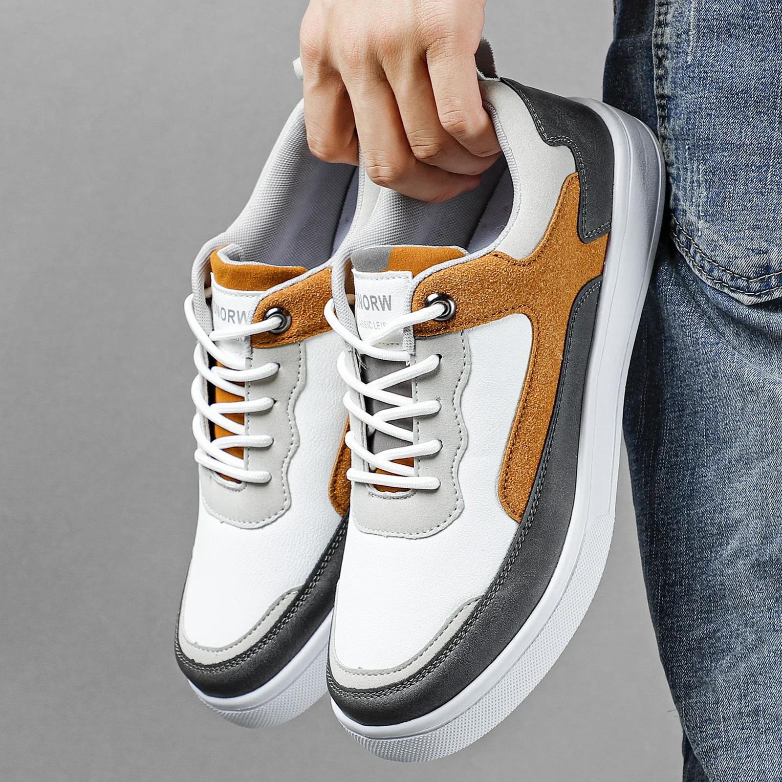 

Men Shoes 2026 High Quality New Casual Sneakers for Men Comfortable Sneakers Lightweight Walking Shoes Plus Size 46 39 коричневый