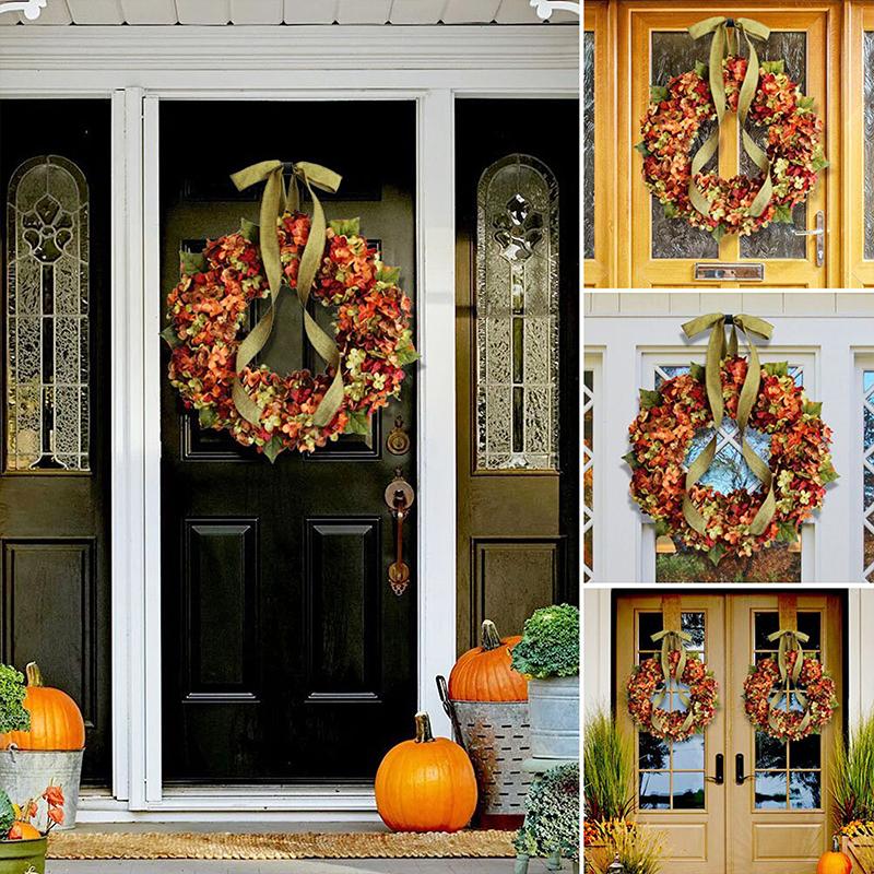 Autumn Artificial Wreath Silk Flower Material Thanksgiving Decorations Exquisite Fall Decorations Home Decoration 30cm