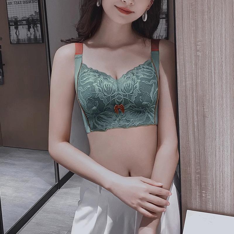 

Processing latex full cup large size adjustment type large chest small underwear thin styles gather and collect sub-breast bras 34/75B