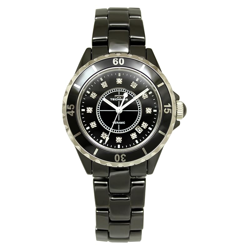 

[Technos] watch ceramic date T9C06BB men s black