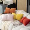Velvet Bow Pillow Soft Plush Cushion Cover Home Decor Solid Color Pillow Covers Living Room Bedroom Tatami Decorative Pillowcase