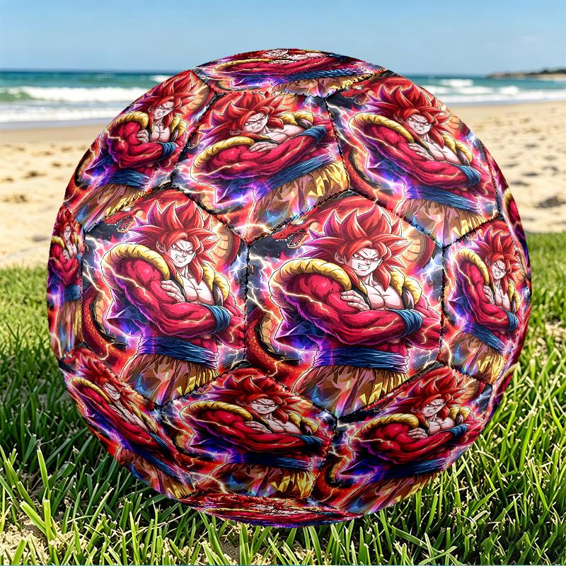 DRAGON BALL Print Size 5 Soccer Ball, PU Wear Resistant Football for Match Training and Daily Practice, Birthday Gift for Soccer Fans