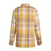[Pink Plaid Shirt] Lightweight Breathable Pink Plaid Shirt | Women's Casual Short Sleeve Summer Top with Collar - Button-Up Blouse