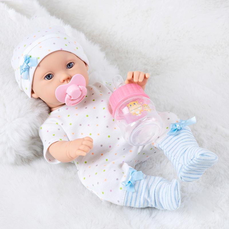 30CM Waschbar Lebensechte Weiche Hand-gemalt Simulation Baby Reborn Puppe Kinder Begleiten Spielen Puppe