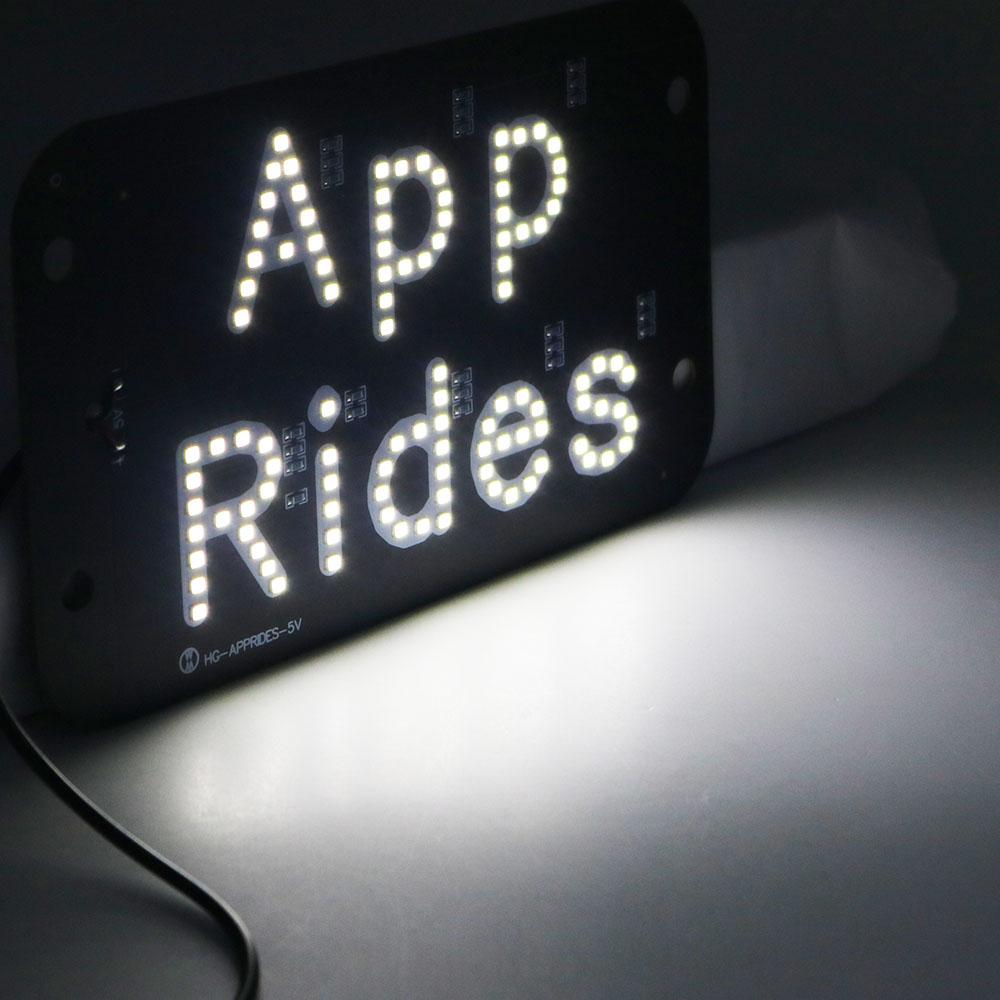 

Для такси APP Rides Автомобильный знак Аксессуары для совместных поездок Автомобильное лобовое стекло Кабина Индикаторная лампа Светодиодный фонарь на крыше такси Аксессуары для такси белый